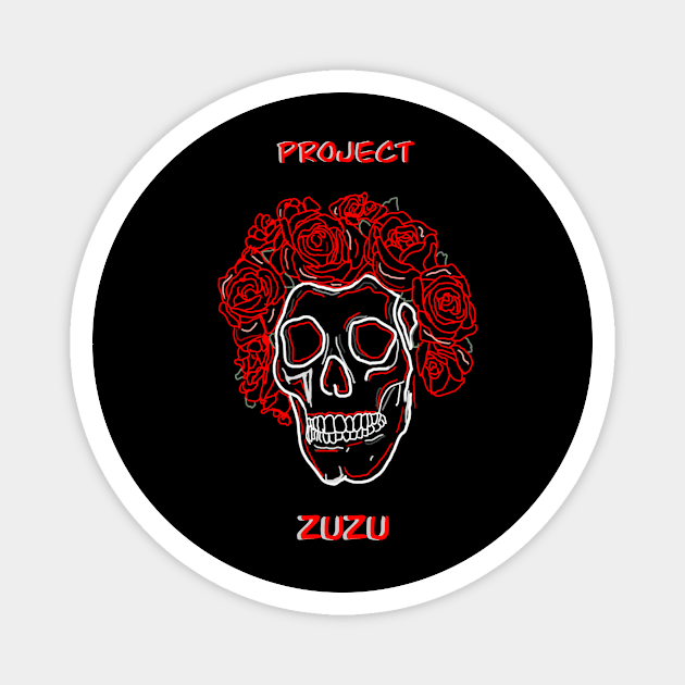 Skull of roses Magnet by projectzuzu